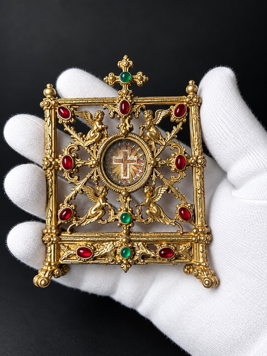 Reliquary Of The Holy Cross – Lignum Crucis – Italy, 18th Century-photo-1