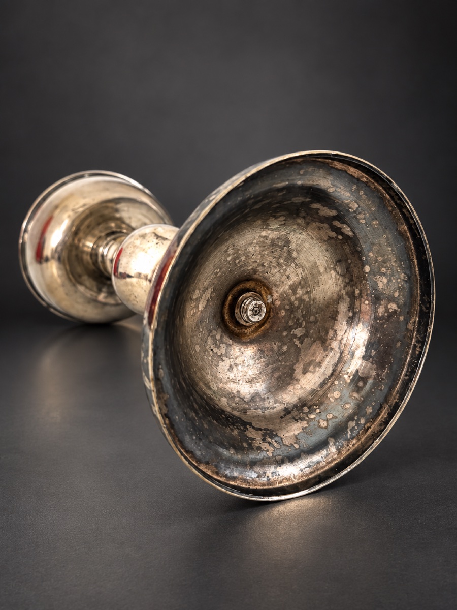 Ciboire néoclassique en Argent Massif  - Orfèvre Émile Doublet (ED)  - France circa 1900-photo-2