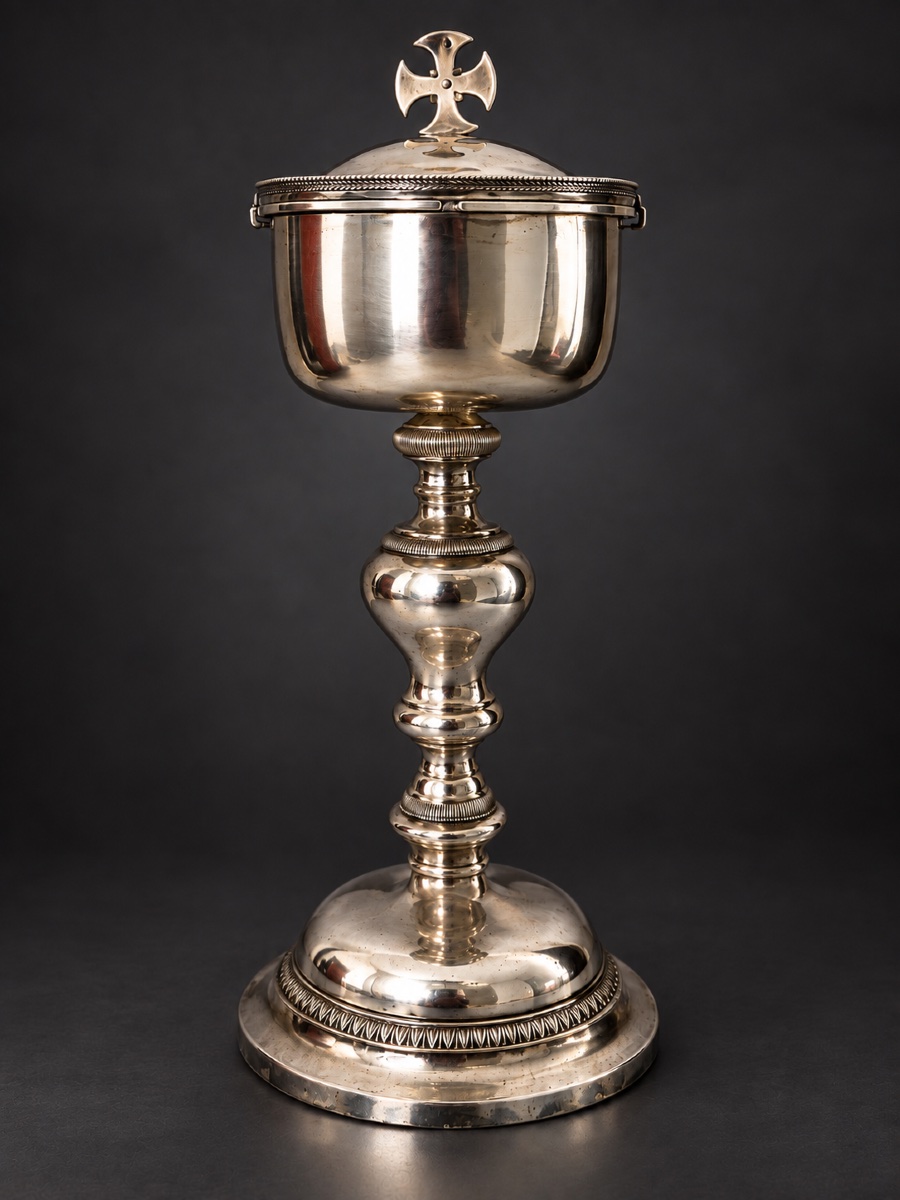Ciboire néoclassique en Argent Massif  - Orfèvre Émile Doublet (ED)  - France circa 1900