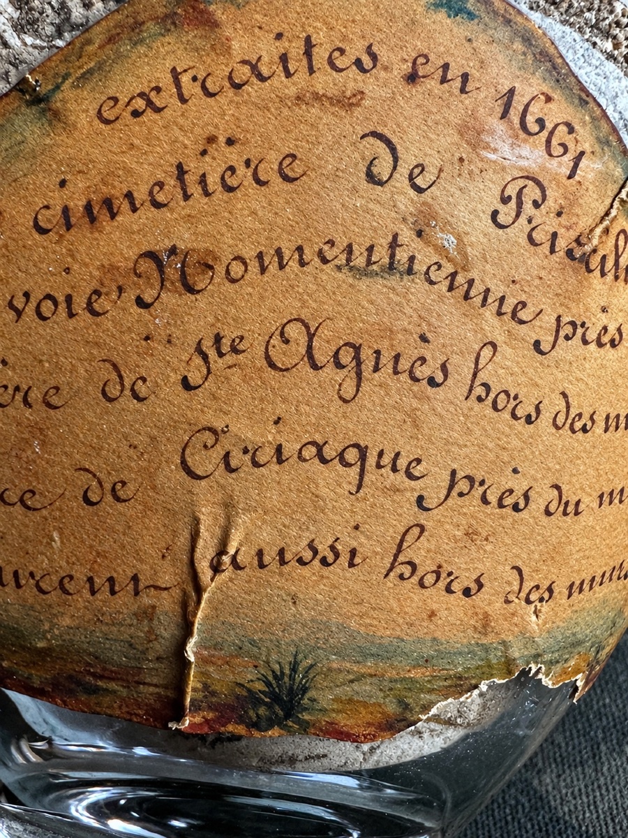 Rare paire de grands reliquaires des catacombes romaines – reliques extraites en 1661-photo-2