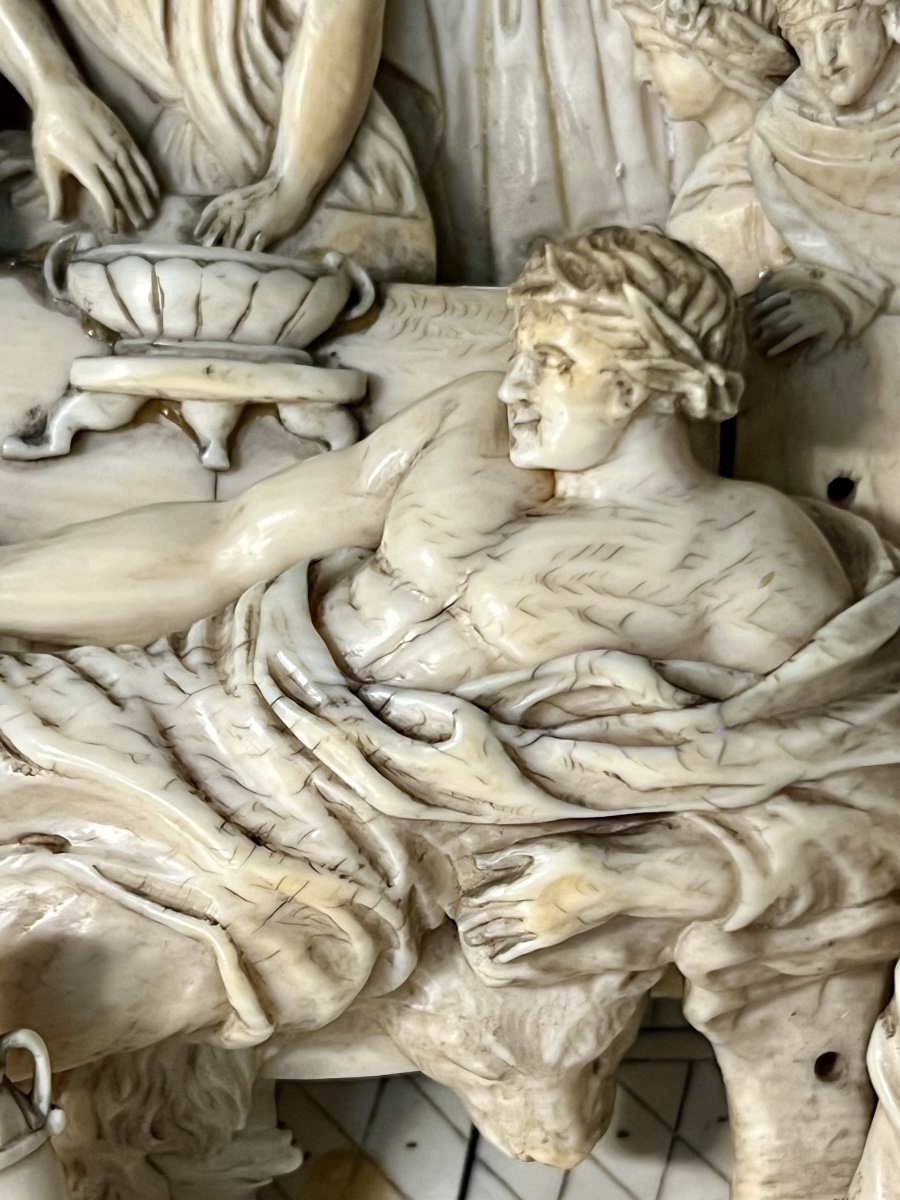 The Wedding At Cana – Important Ivory High Relief – Germany, 18th Century – Cites-photo-3