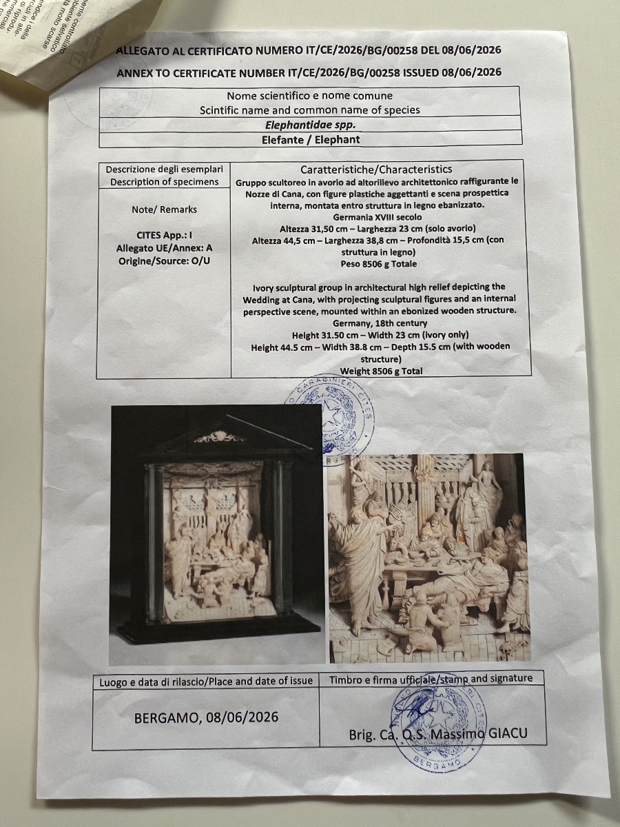 The Wedding At Cana – Important Ivory High Relief – Germany, 18th Century – Cites-photo-8