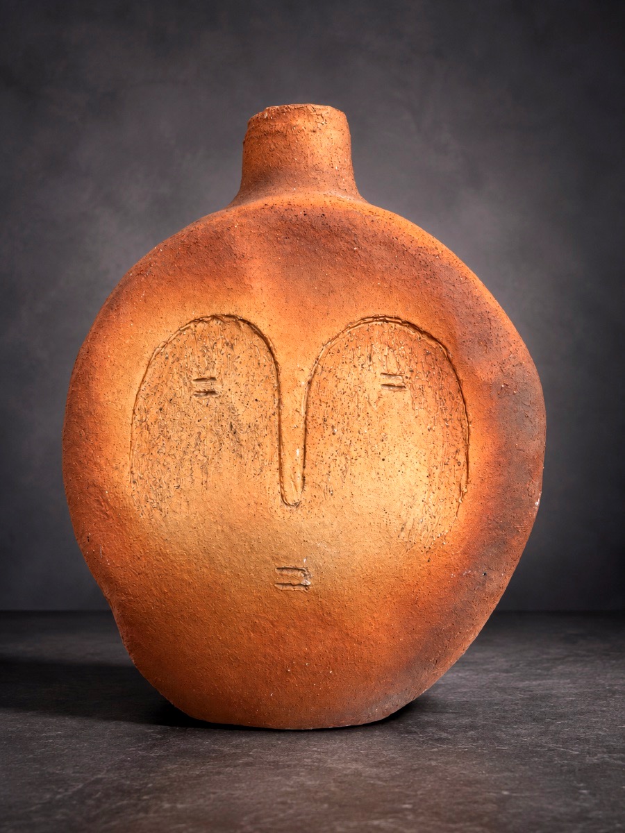 Jean-Michel Folon (1934–2005) – Calabash – Vase en terre cuite – Modèle n° 16A