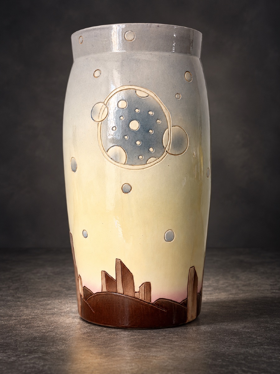 Jean-Michel Folon (1934–2005) – « Vase N°10 Building » – 2001  – La Tuilerie