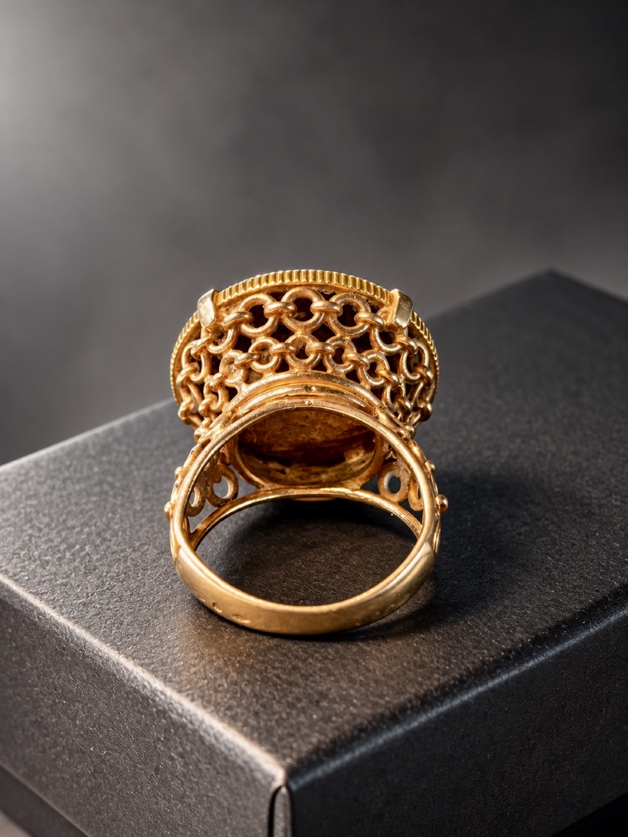 18-karat Yellow Gold Ring Featuring A British Gold Sovereign—george V—early 20th Century -photo-1