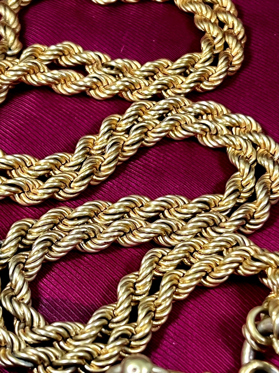 Grande croix pectorale ancienne en vermeil – Décor floral ajouré – XIXe siècle-photo-3