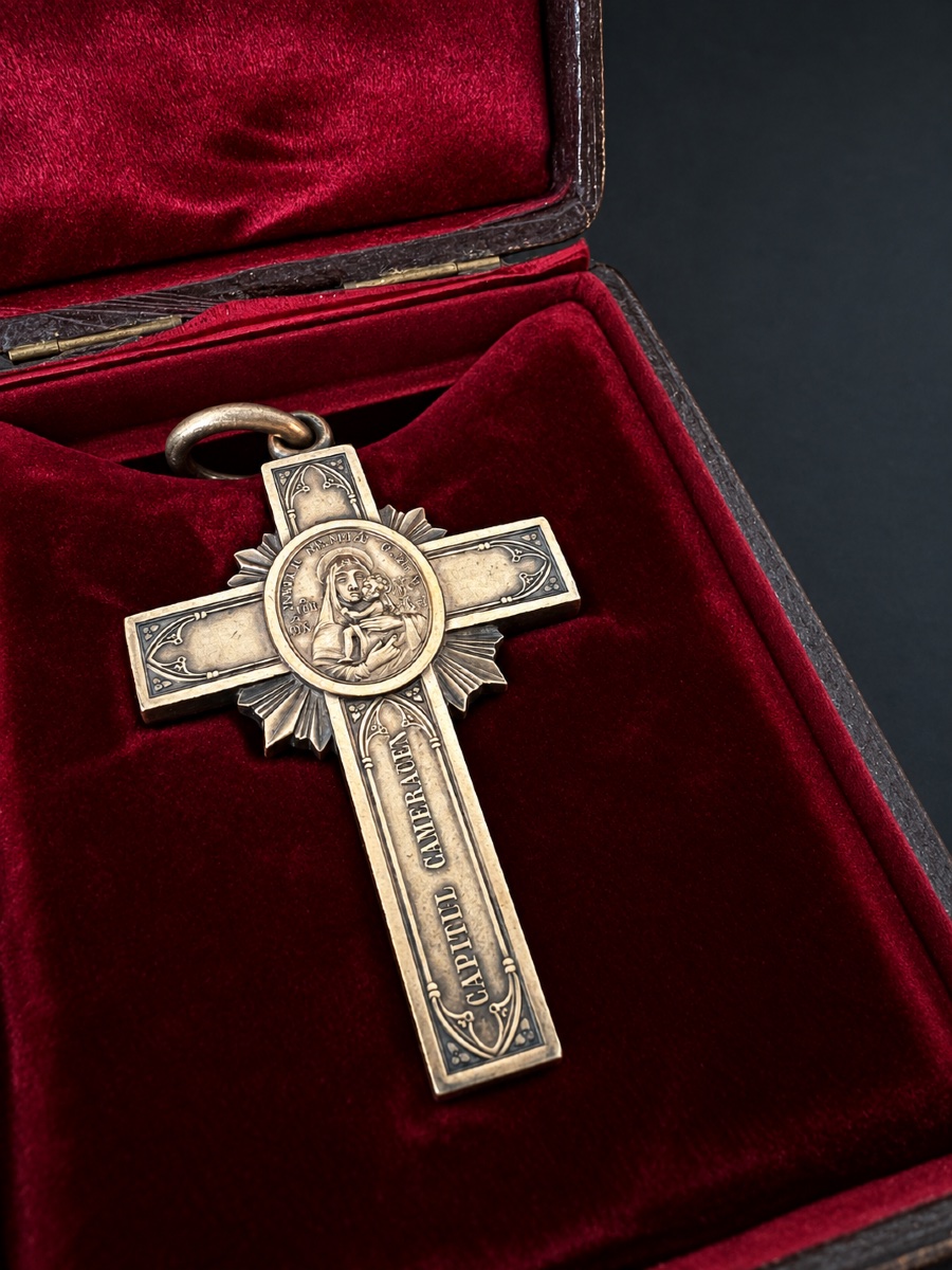 Canon's Cross Of The Cambrai Cathedral Chapter – Gilded Silver – Pius IX – 1847