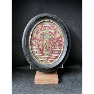 Reliquary Frame With Saints And Fragment Of The Cross Of Christ