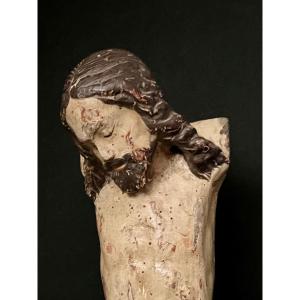 Polychrome Christ On The Cross - Late 17th - Early 18th Century - Italy Or Spain