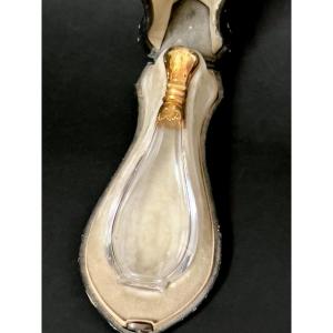 Cut Crystal And Gold Perfume Bottle, With Its Original Case – 19th Century – Napoleon III