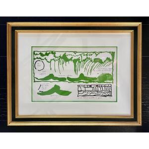 Pierre Alechinsky  Lithographie originale – Le rêve de l’ammonite 