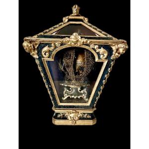 Unique Reliquary Casket Containing The Head Of Saint Eutropia, Martyr - Italy, 18th Century