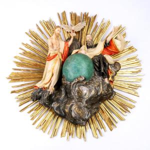 Monumentale Sainte Trinité  à gloire rayonnante  -  fin XIXè - 1m40x1m40