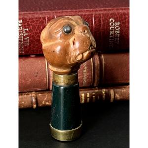 Monogrammed Anthropomorphic Wax Seal In Heliotrope Jasper