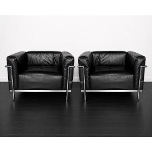 Pair Of Lc3 Armchairs – Le Corbusier, Pierre Jeanneret, And Charlotte Perriand For Cassina