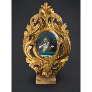 Ecce Homo – Plaque en émaux polychromes - XVIᵉ siècle