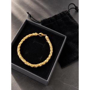 Bracelet en or jaune 18 carats – Maille tressée torsadée
