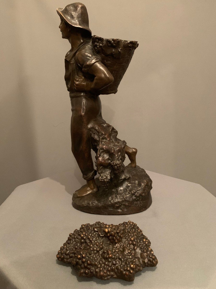 Bronze - Vendangeur par Emile Grégoire ( 1871-1948 )-photo-4