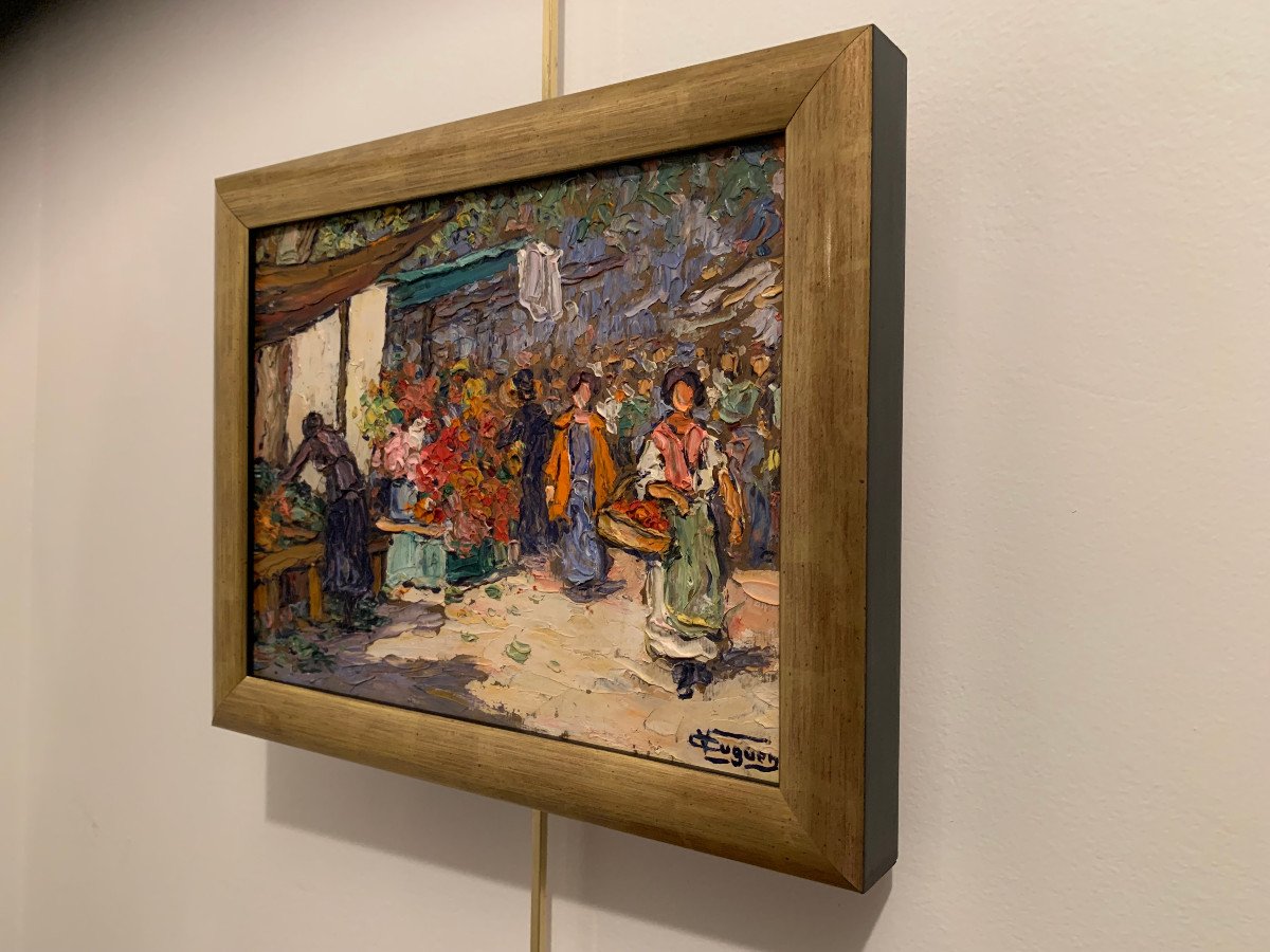 The Toulon Flower Market – Victor Cuguen 1882-1969-photo-4