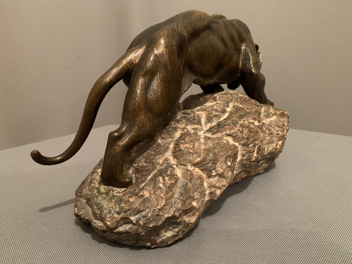 Tigre En Bronze De « James ANDREY » (XIXéme-XXéme siècle)-photo-4