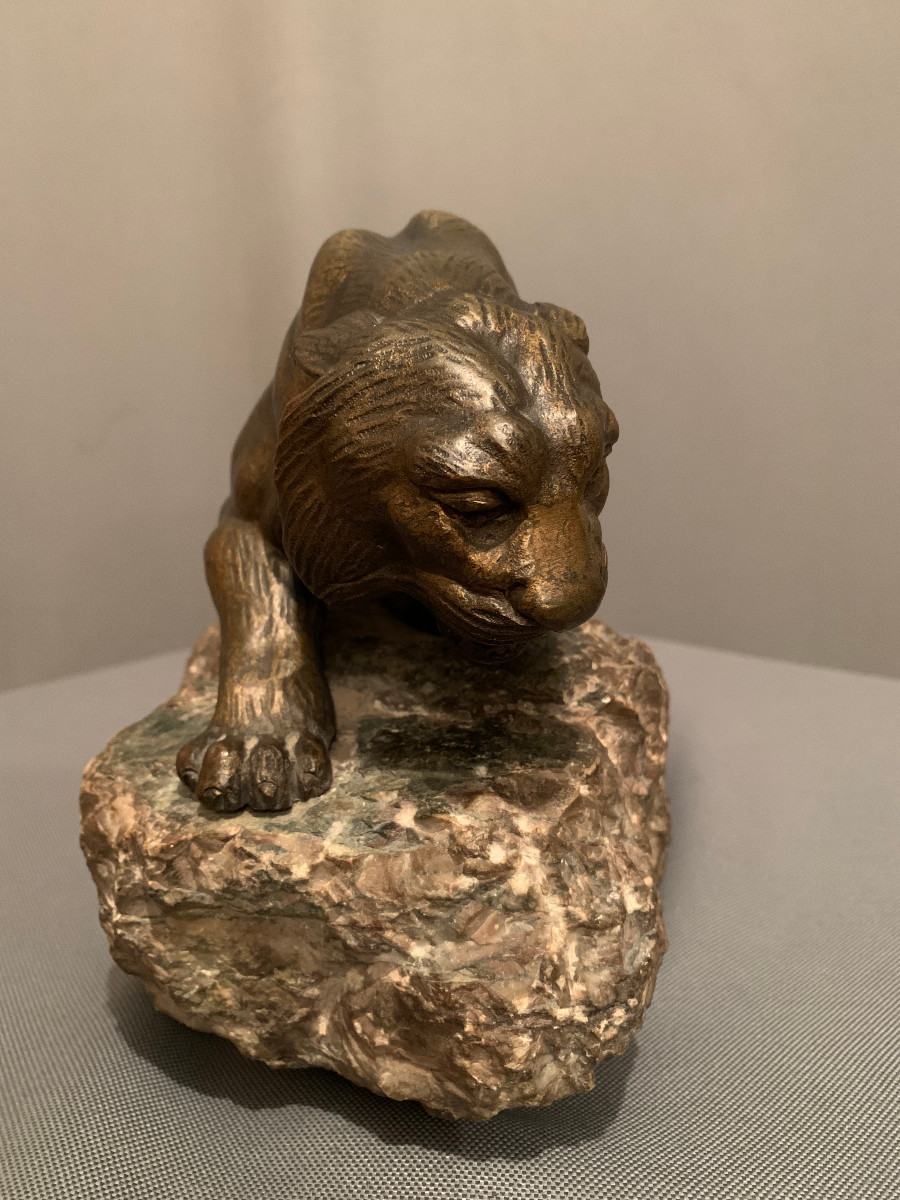 Tigre En Bronze De « James ANDREY » (XIXéme-XXéme siècle)-photo-3
