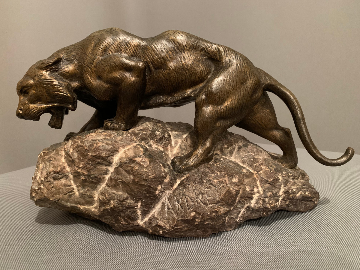 Tigre En Bronze De « James ANDREY » (XIXéme-XXéme siècle)