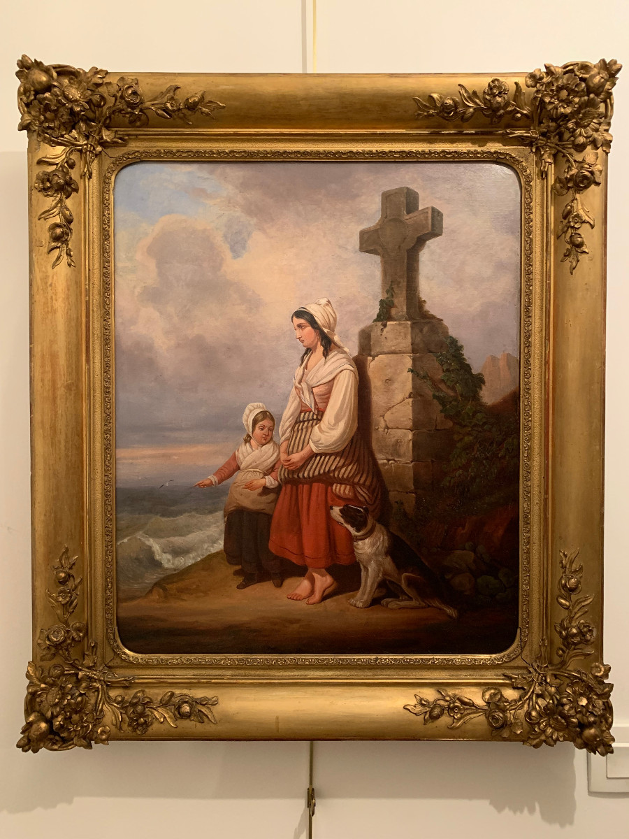 Huile sur toile attribuée à « Auguste Delacroix » (1809-1868)-photo-2