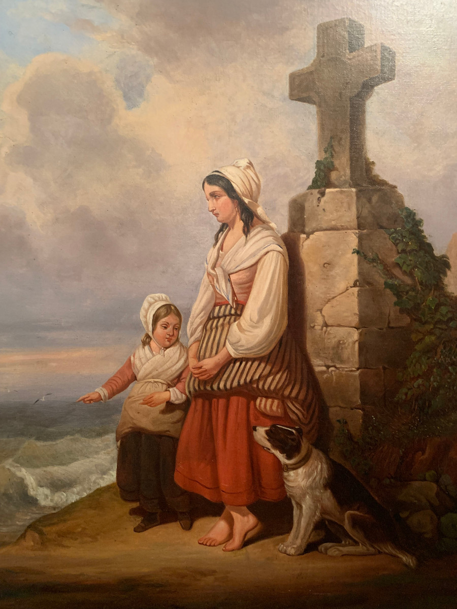 Huile sur toile attribuée à « Auguste Delacroix » (1809-1868)