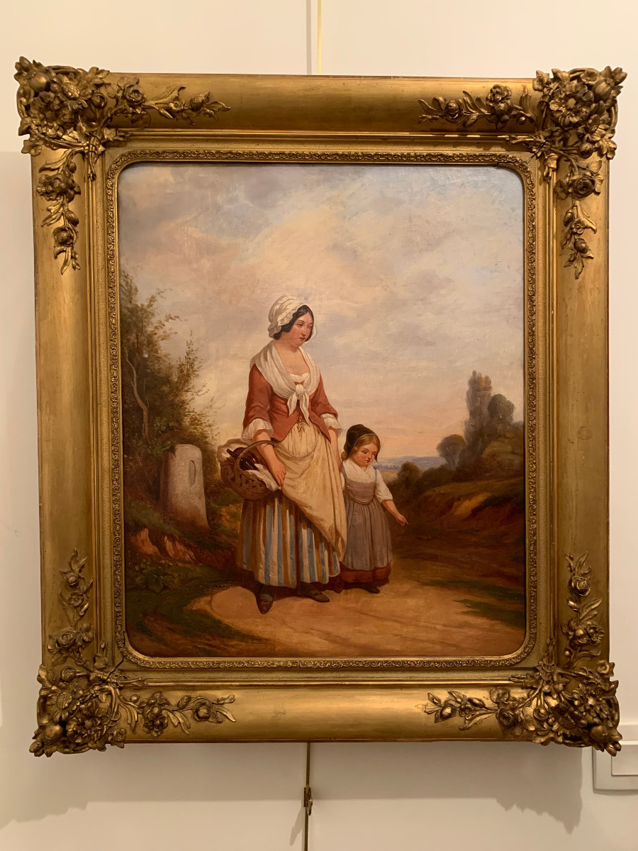 Oil On Canvas Attributed To “auguste Delacroix” (1809-1868)-photo-2