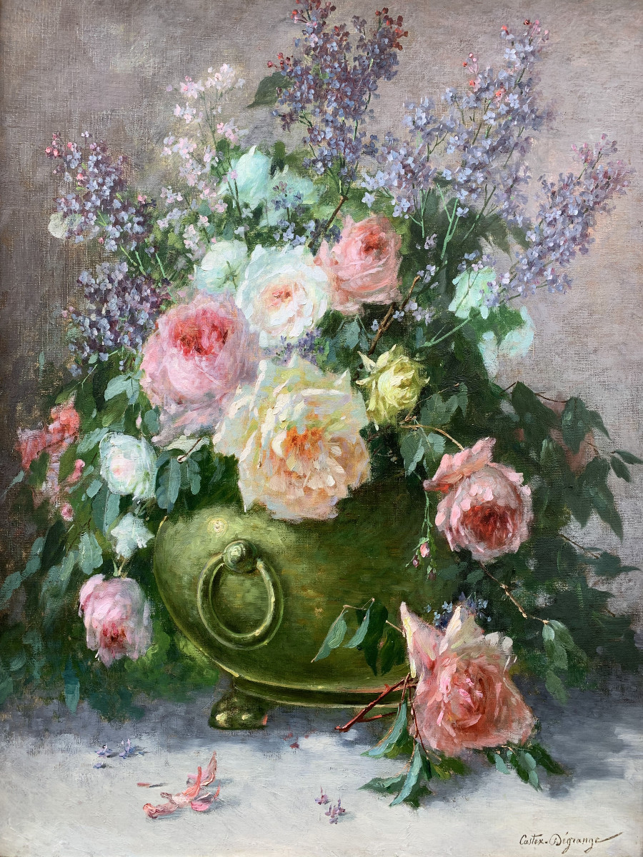 “bouquet Of Flowers” – Adolphe Louis Castex Degrange (1840-1918)