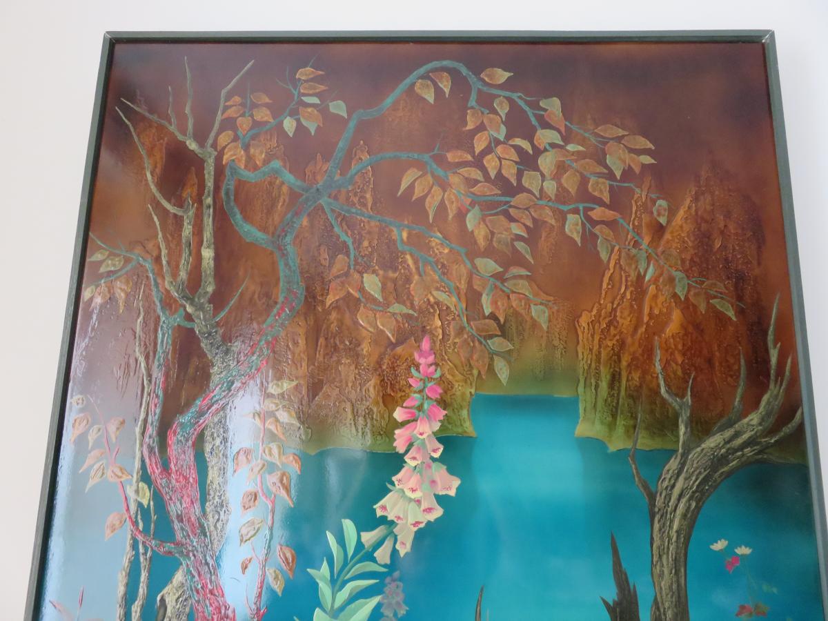 Painting Lacquer Pierre Paulin (1907-2007)-photo-3
