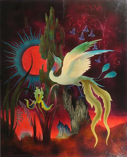 "Tableau en Laque De Pierre Paulin (1907-2007)"