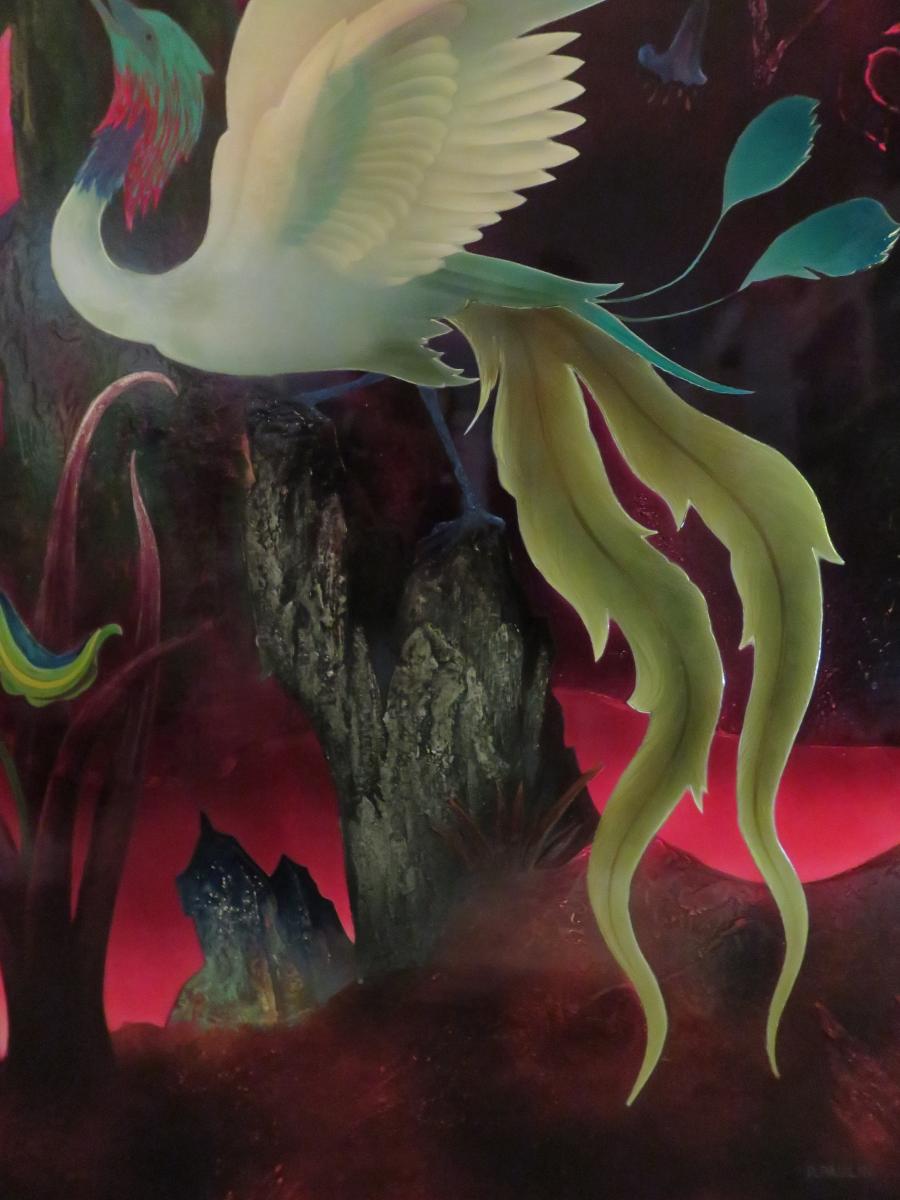 "Tableau en Laque De Pierre Paulin (1907-2007)"-photo-3