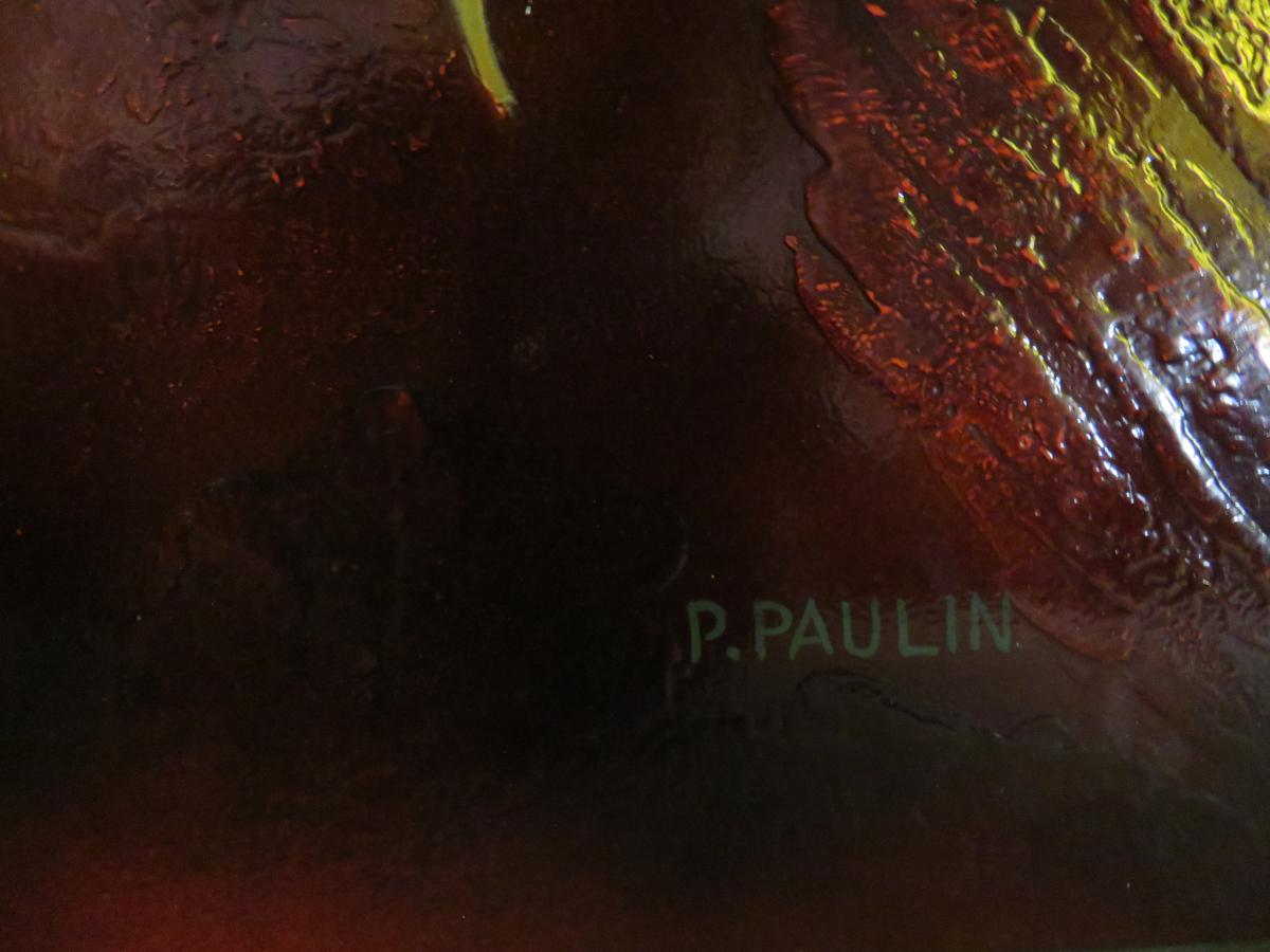 "Tableau en Laque De Pierre Paulin (1907-2007)"-photo-3