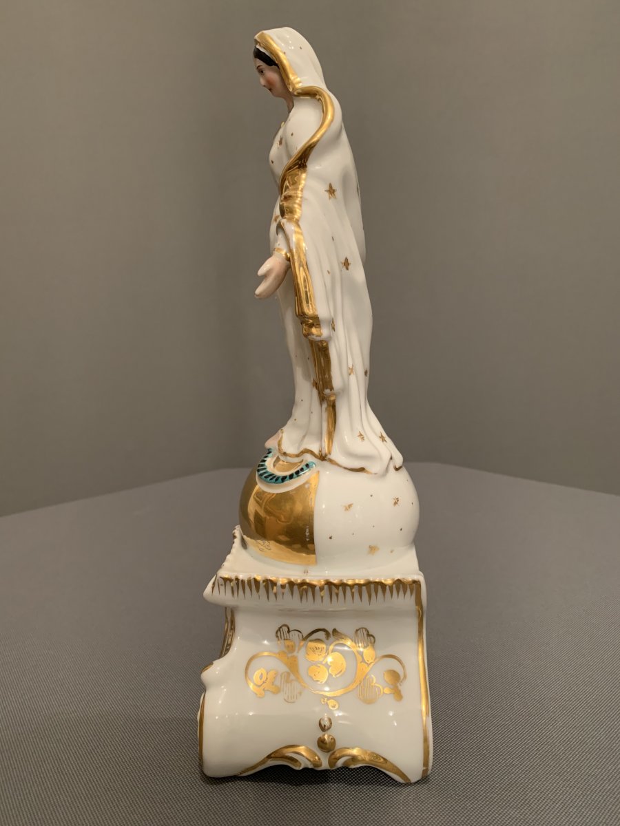 Vierge En Porcelaine De Paris-photo-3