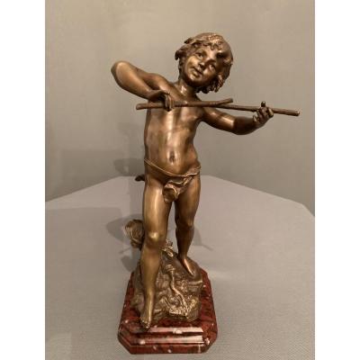 « Futur Musicien » - Bronze De Louis-auguste Moreau (1855-1919)