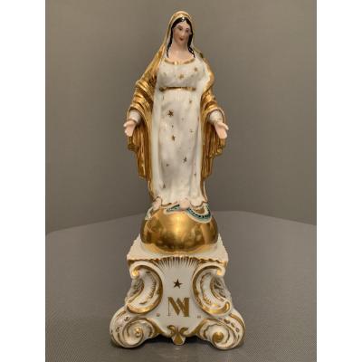 Vierge En Porcelaine De Paris