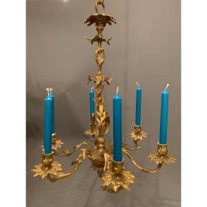 Lustre Bronze Louis XV Rocaille