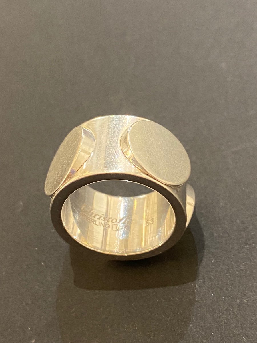 Christofle Sign Silver Ring-photo-4