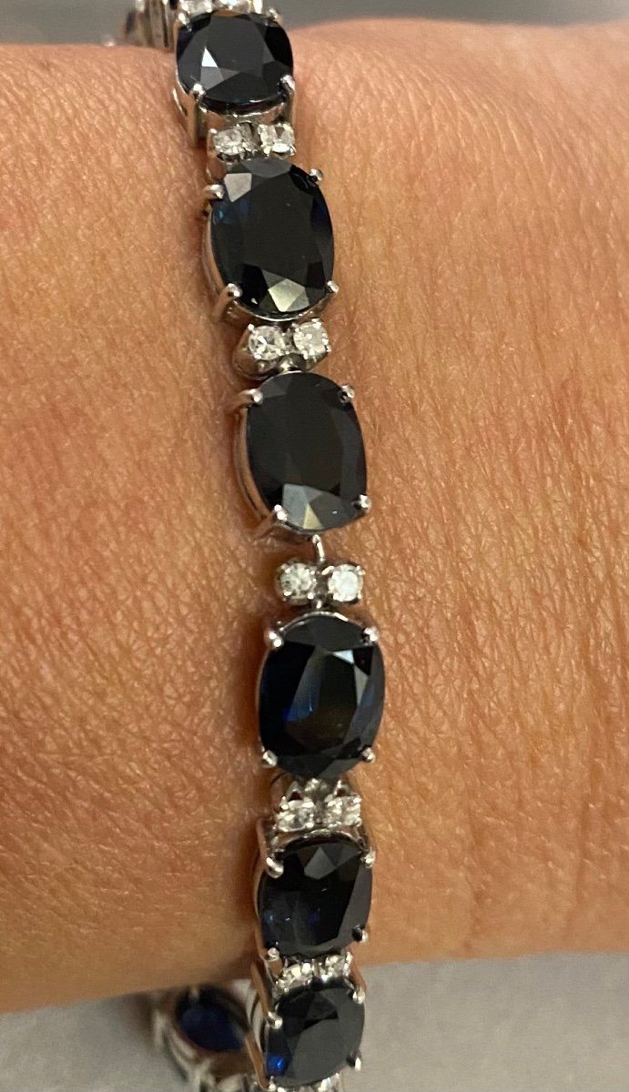 Gold, Sapphires And Diamonds Bracelet-photo-2
