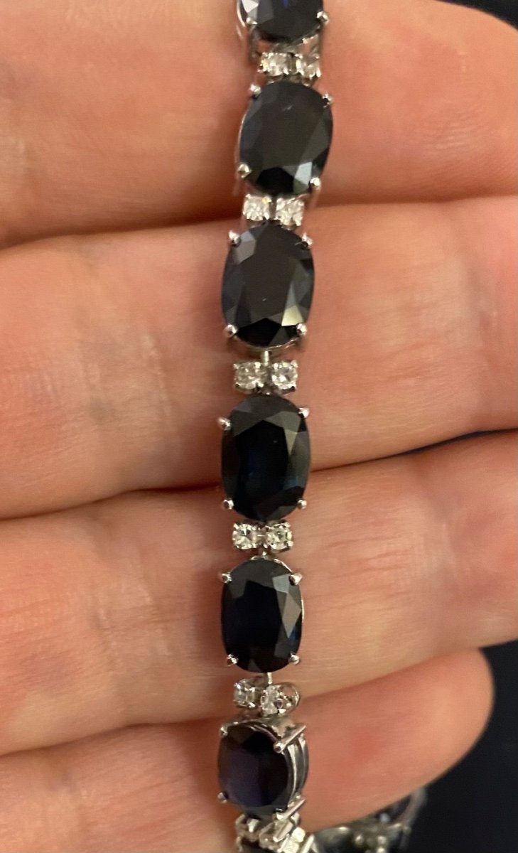 Gold, Sapphires And Diamonds Bracelet-photo-1
