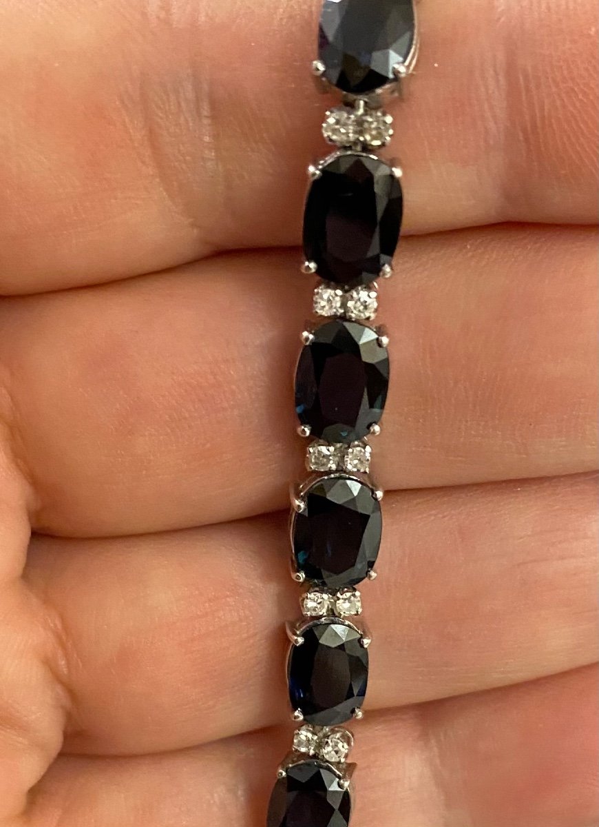 Gold, Sapphires And Diamonds Bracelet-photo-2