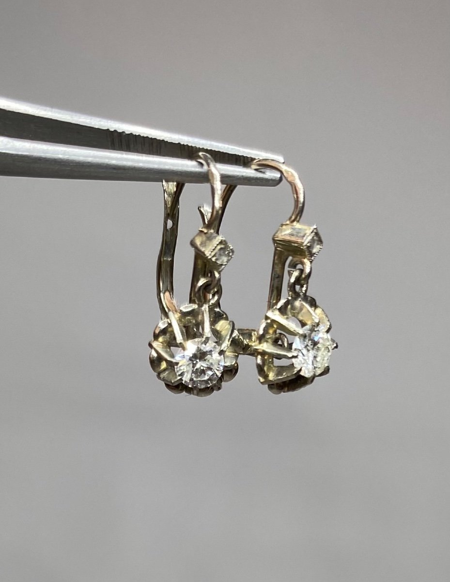 Pair Of Gold And Diamond Sleepers-photo-2