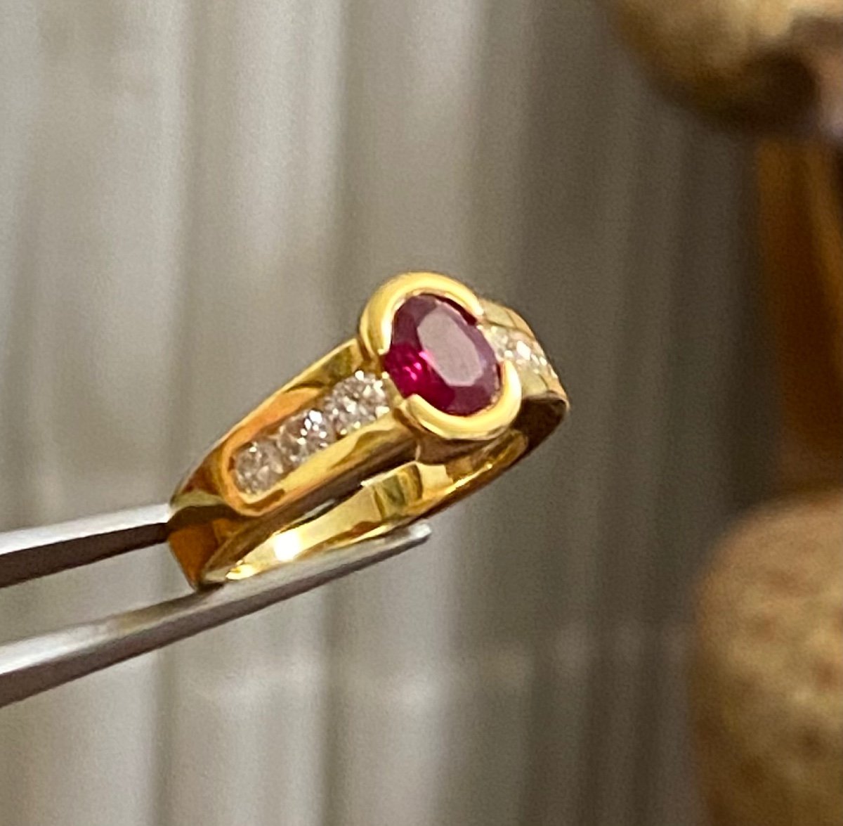 Bague Or, Rubis Et Diamants-photo-6