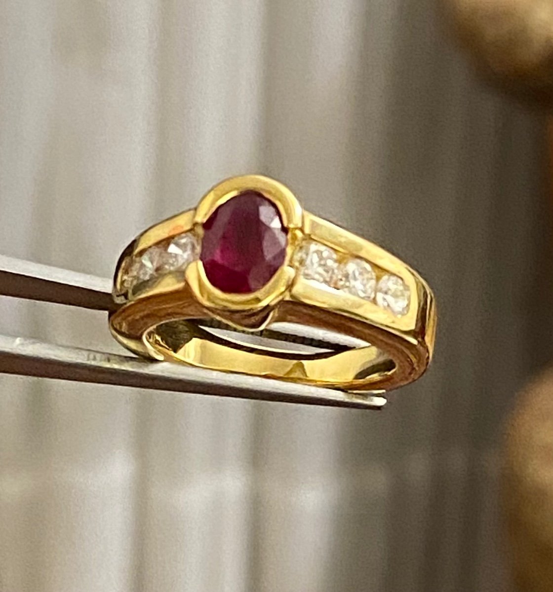 Bague Or, Rubis Et Diamants-photo-7