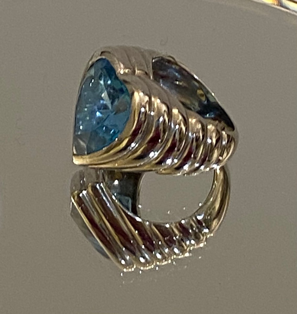 Heart Ring In Gold And Topaz -photo-4