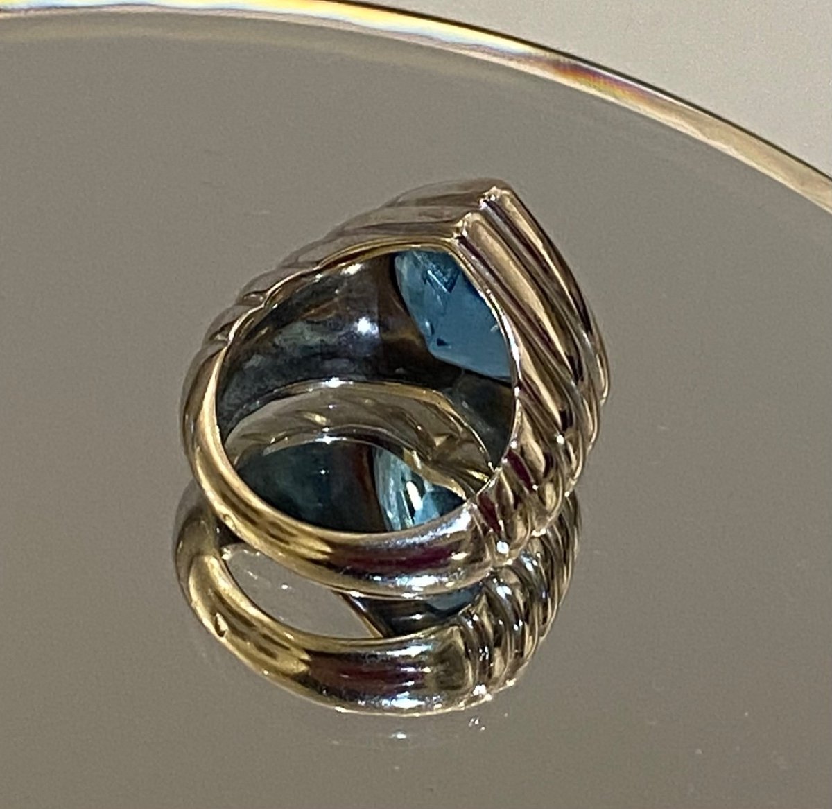 Heart Ring In Gold And Topaz -photo-5