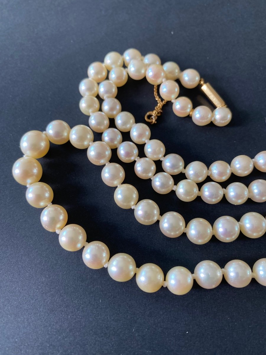 Collier Perles De Culture, Fermoir Or-photo-3