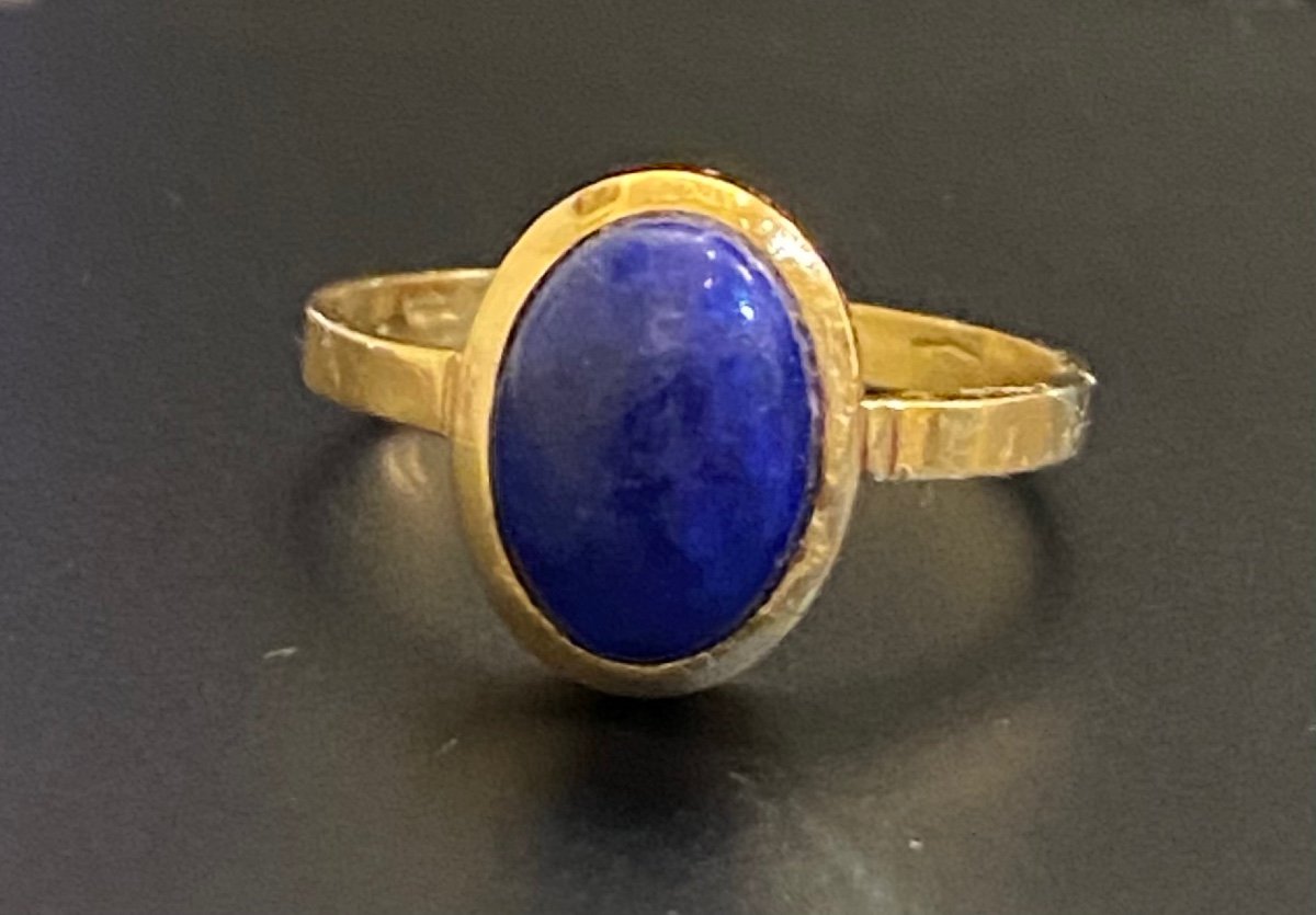 Gold And Lapis Lazuli Ring -photo-1