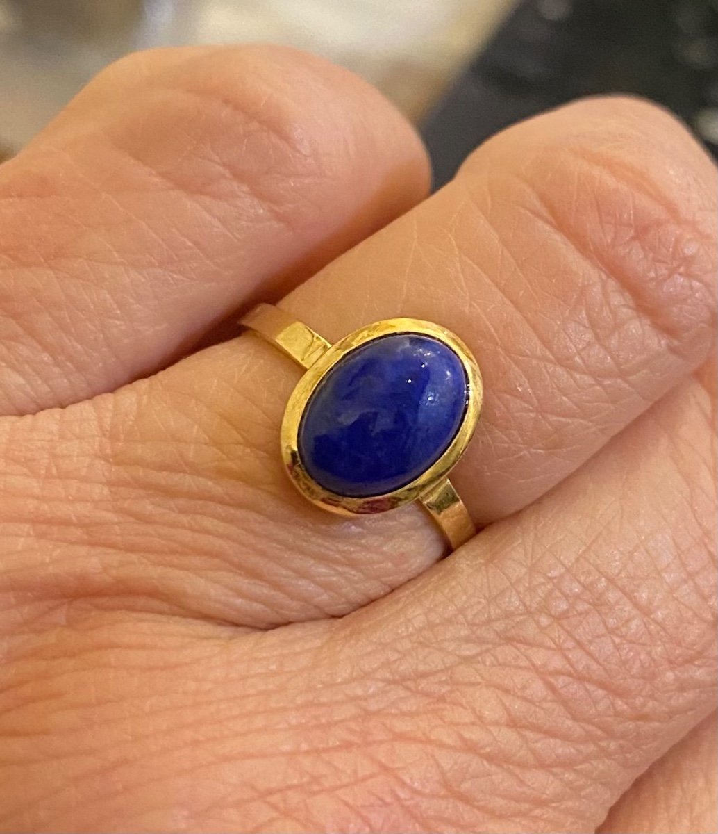 Gold And Lapis Lazuli Ring 